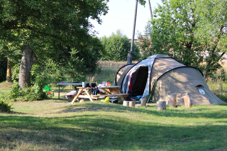 Rūgumi Campingplatz unser Zelt